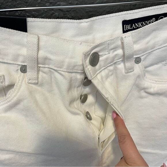 Blank NYC High Rise Distressed Denim Cutoff Jean Short - Picture 6 of 9